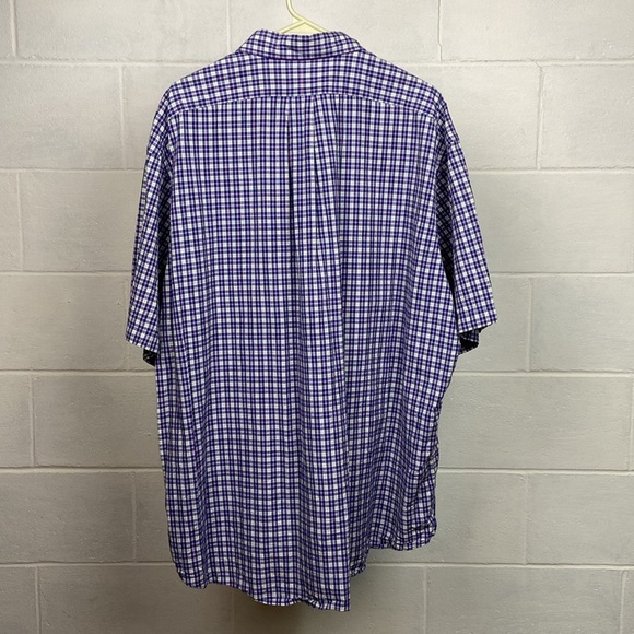 Ralph Lauren Golf Men's Tilden Short Sleeve Button Down Shirt XXL Blue Plaid‎ - Picture 4 of 5